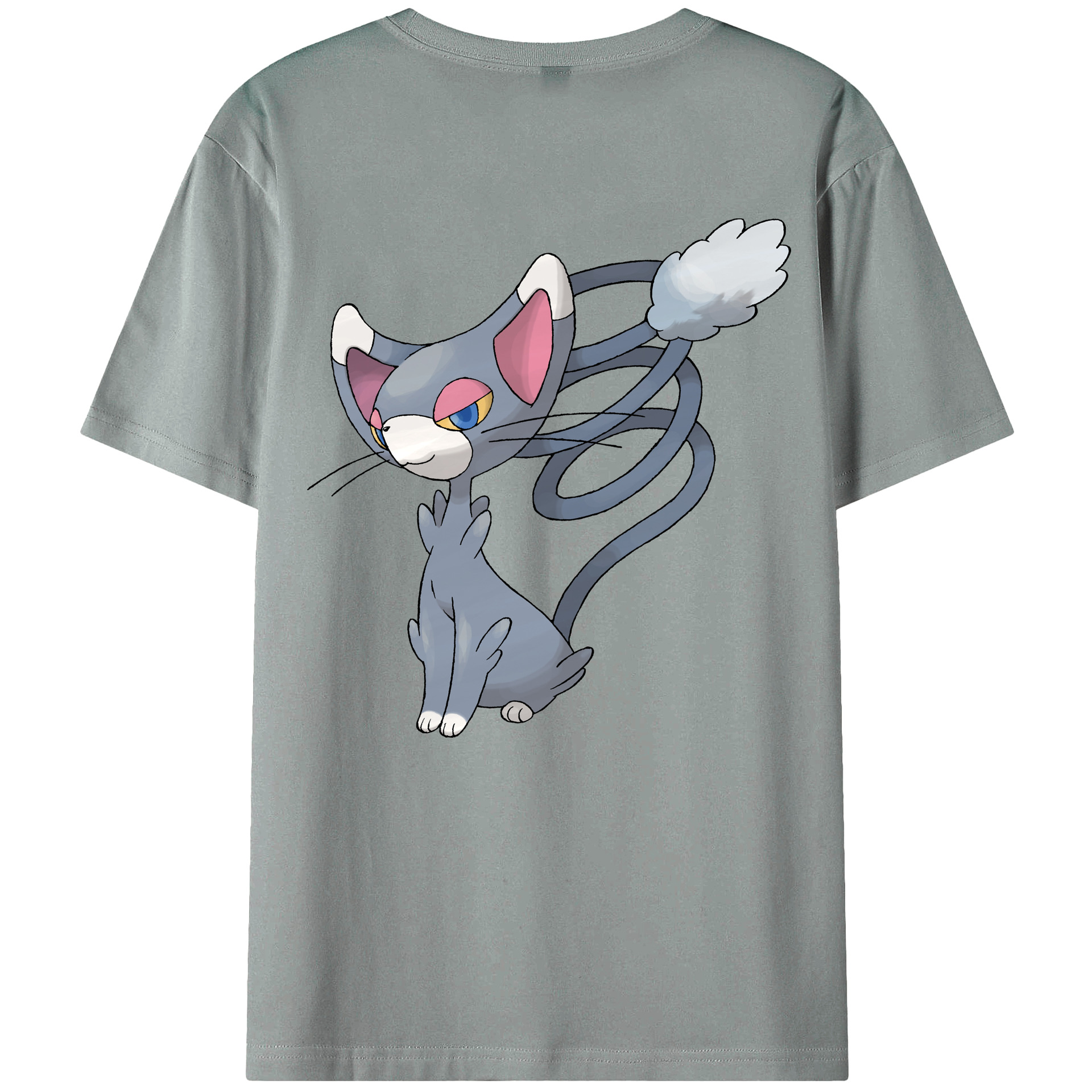 （画像用） ポケットモンスター Pokémon 綿100％ メンズ半袖Tシャツ（バックプリント） 通気性